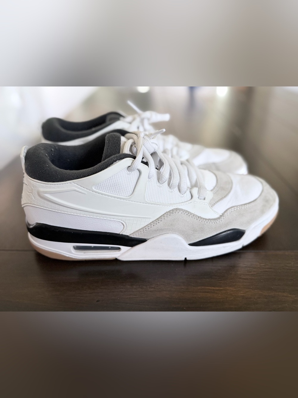 Nike Men's White, Light Gray and Black Low-Top Sneakers